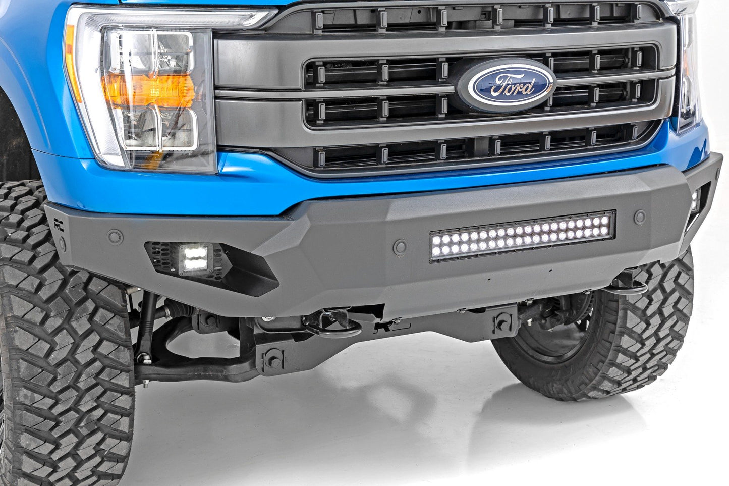 High Clearance Front Bumper | LED Lights & Skid Plate | Ford F-150 (21-24) Rough Country