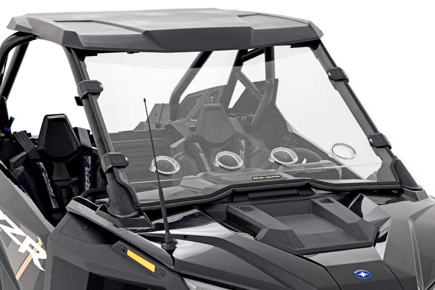 Vented Full Windshield | Scratch Resistant | Polaris RZR Turbo R 4  Rough Country