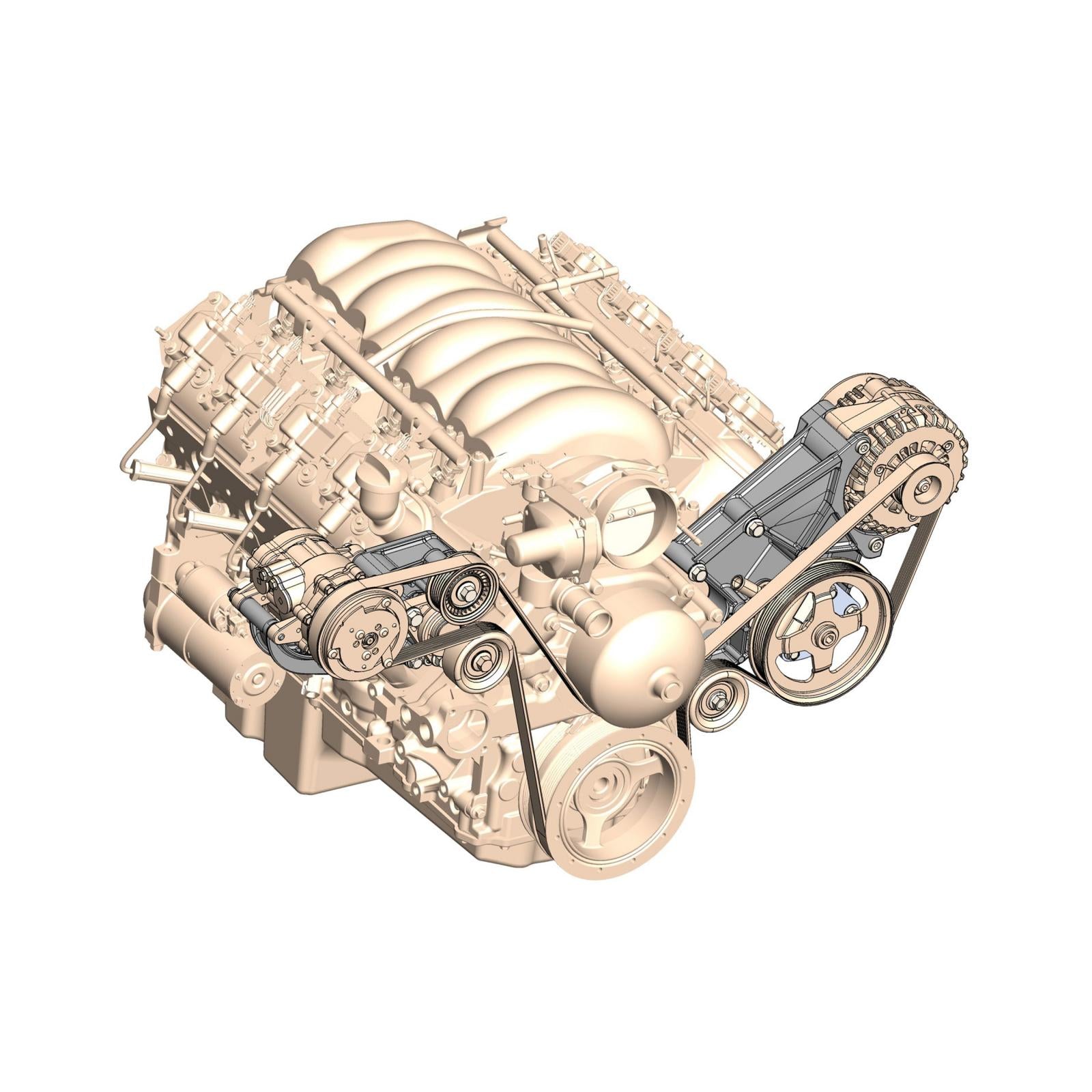 LS/LT High-Mount Accessory Drive Bracket Passenger's & Driver's Side Brackets Alt, P/S & A/C- Fits Sanden SD508 or SD7 Comp Holley-16