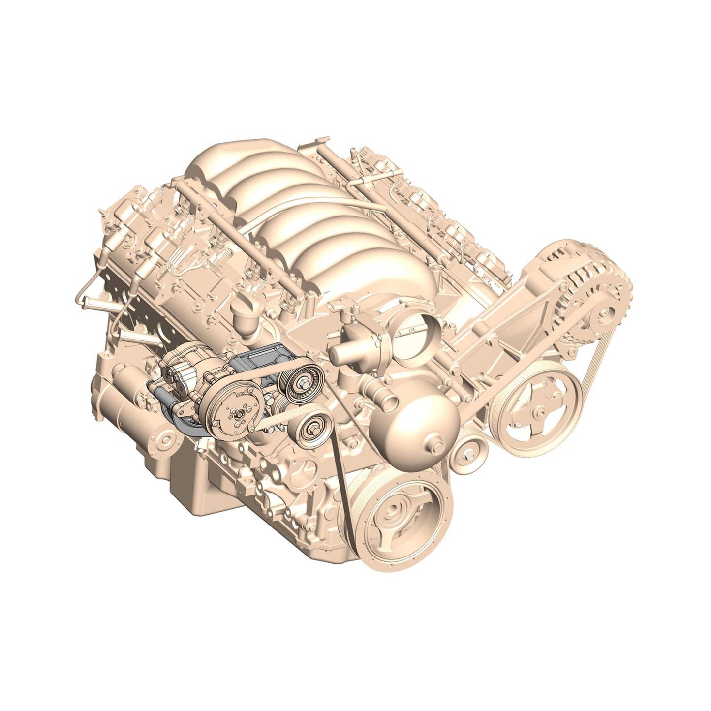 LS High-Mount A/C Accessory Drive Bracket Fits Sanden SD508 or SD7 Comp Passenger's Side Bracket Only (A/C) Fits Sanden SD508 or SD7 Comp Holley-7