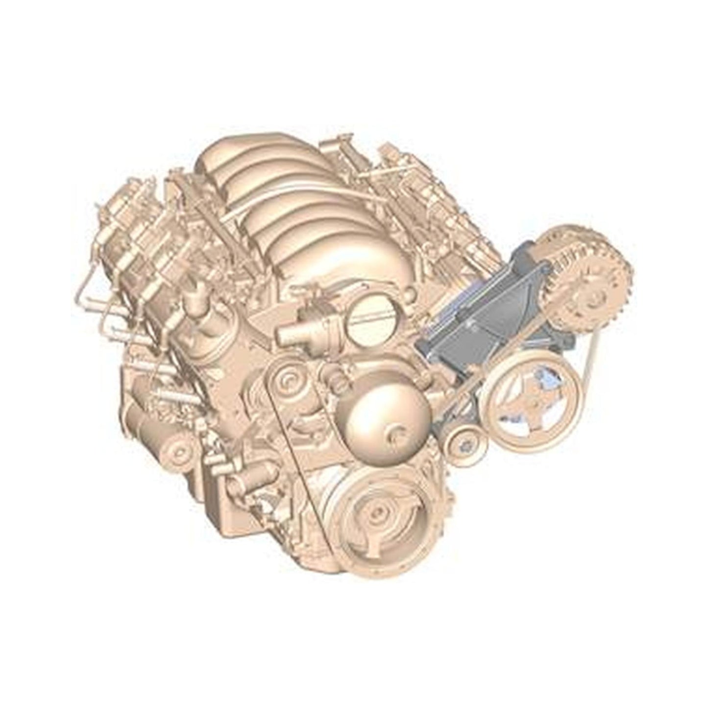 LS/LT High-Mount Accessory Drive Bracket Cast Driver's Side P/S & Alt Bracket for Applications Without A/C or Using Factory A/C Bracket Holley-1