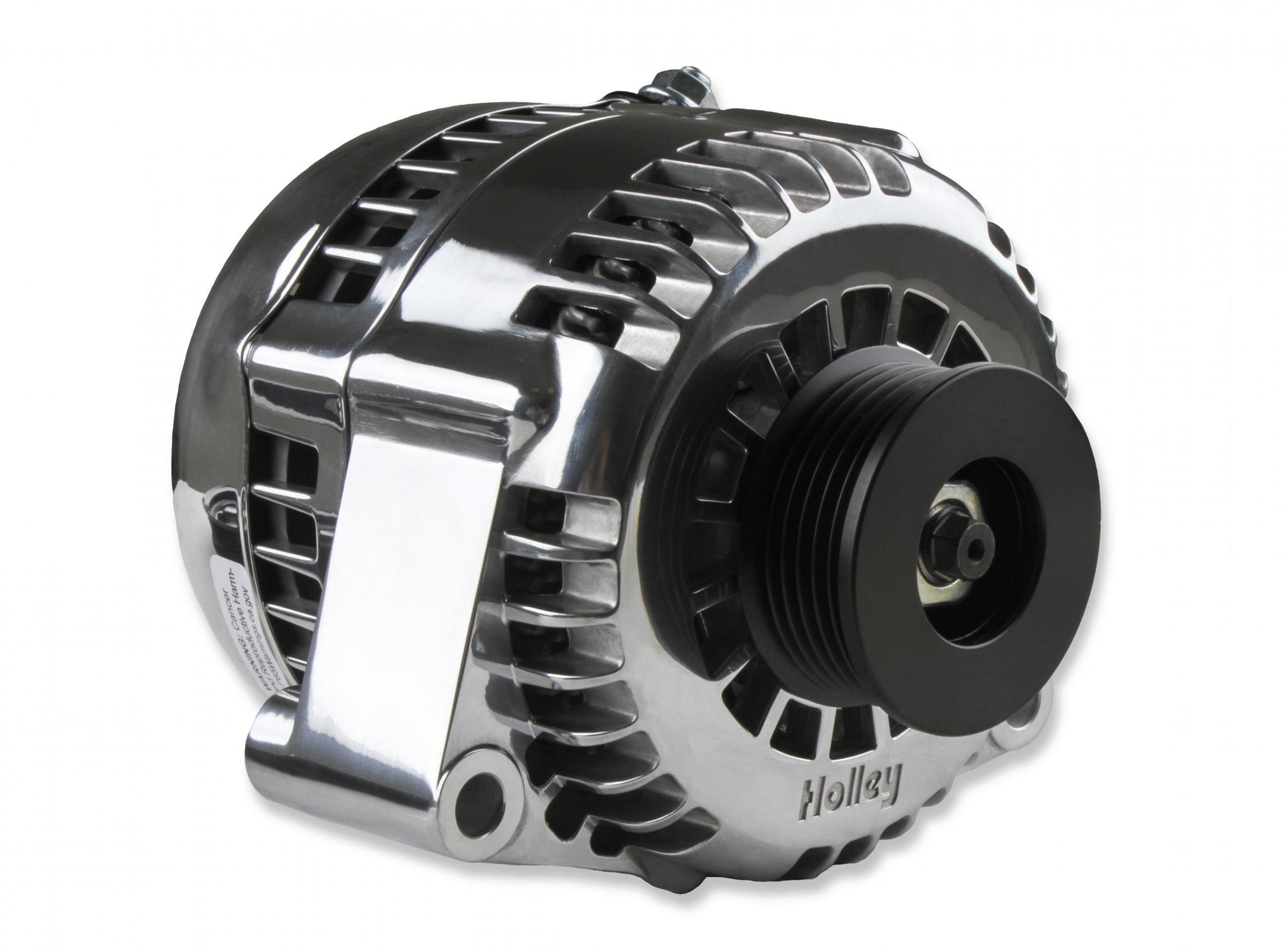 LS/LT High-Mount Complete Accessory Drive Kit- Polished Finish Includes SD508 A/C Compressor, Alternator, P/S Pump, Tensioner, Belt, & Pulleys Holley-1