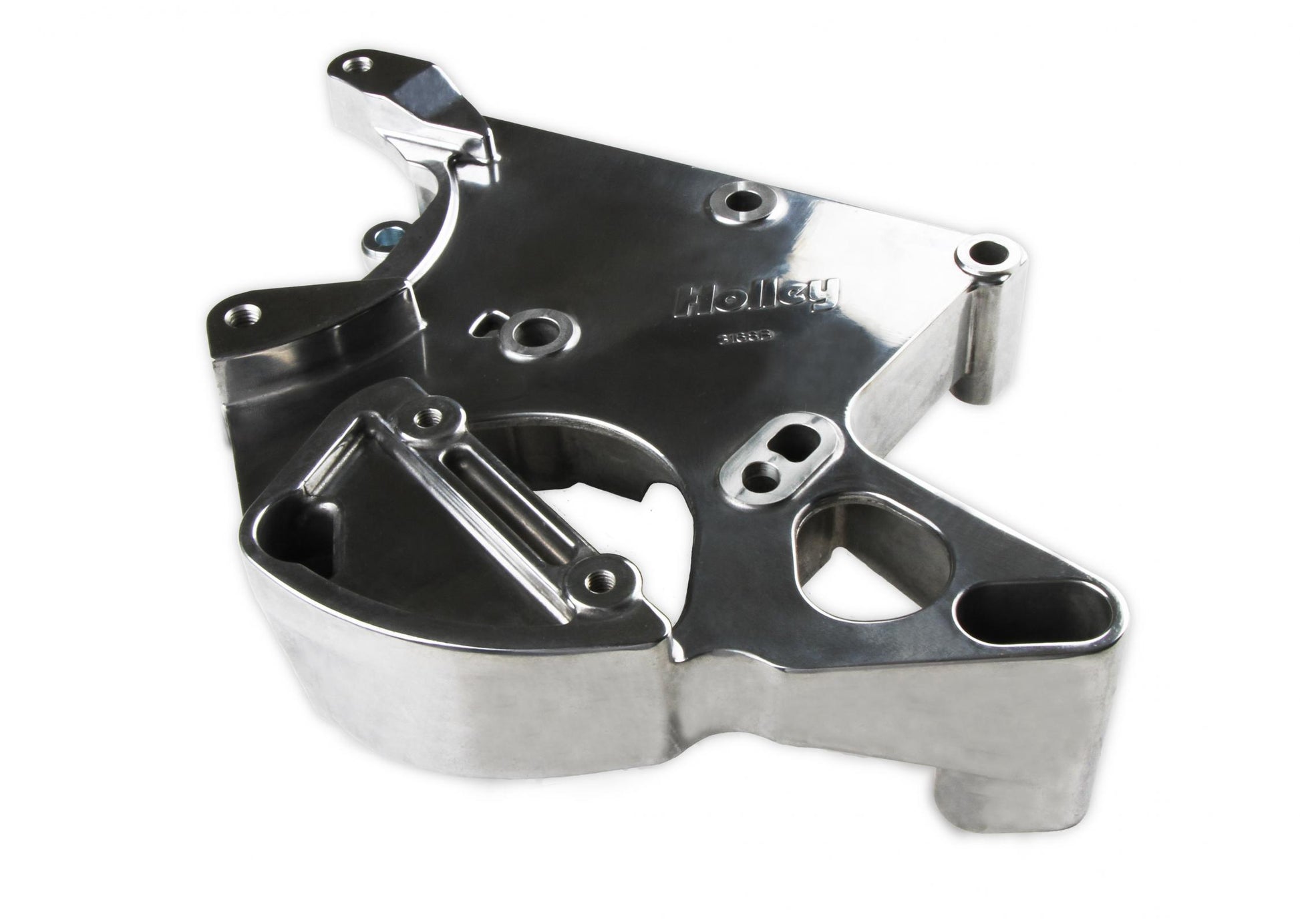 LS/LT High-Mount Complete Accessory Drive Kit- Polished Finish Includes SD508 A/C Compressor, Alternator, P/S Pump, Tensioner, Belt, & Pulleys Holley-9