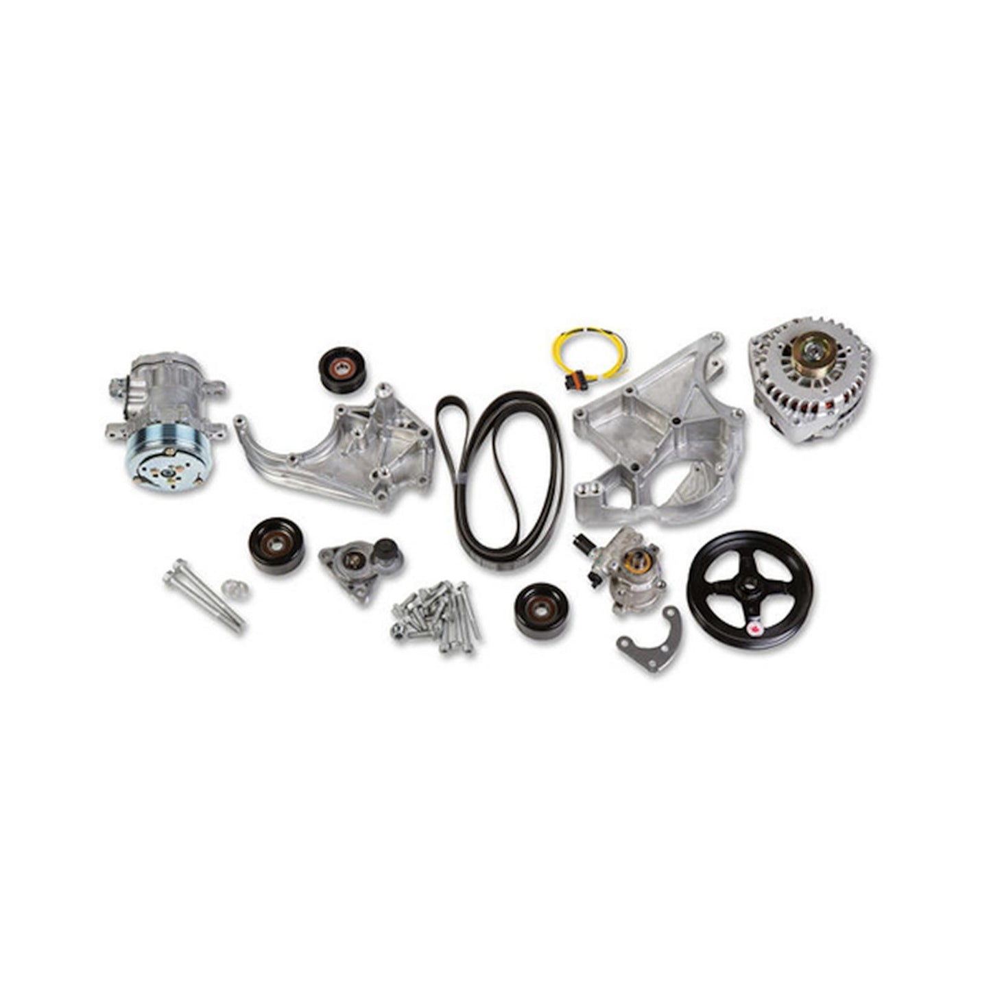 LS/LT High-Mount Complete Accessory Drive Kit Includes SD7 A/C Compressor, Alternator, P/S Pump, Tensioner, Belt, & Pulleys Holley