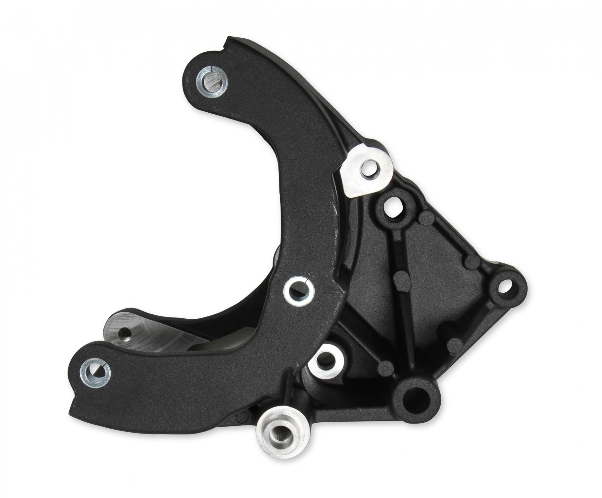 LS High-Mount A/C Accessory Drive Kit Includes R4 A/C Compressor, Tensioner, & Pulleys- Black Finish Passenger's Side A/C Bracket Includes R4 A/C Compressor, Tensioner, & Pulleys Holley-3