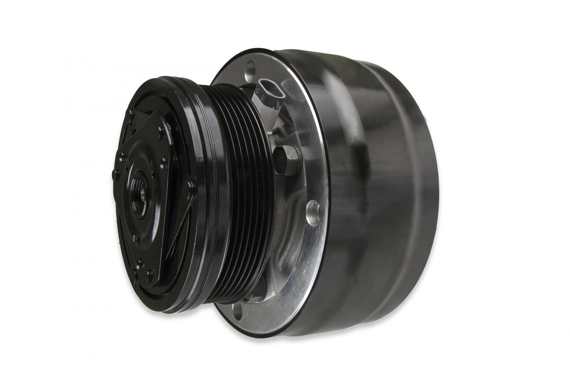 LS High-Mount A/C Accessory Drive Kit Includes R4 A/C Compressor, Tensioner, & Pulleys-Polished Passenger's Side A/C Bracket Includes R4 A/C Compressor, Tensioner, & Pulleys Holley-2