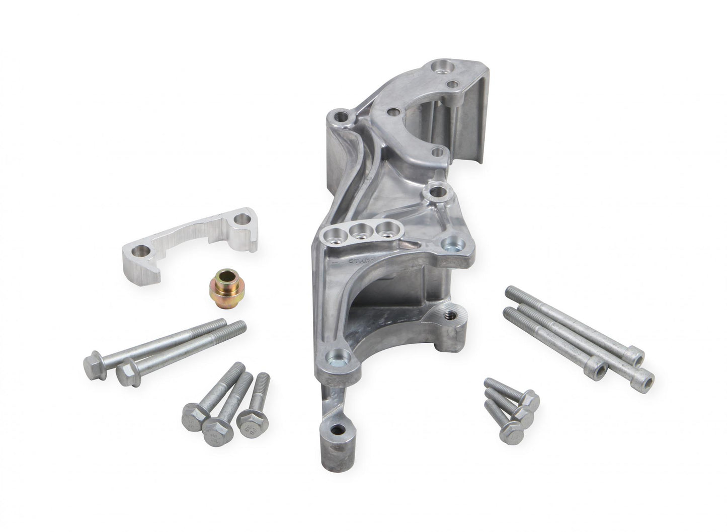 Low-Mount LS Accessory Drive Bracket Driver's Side P/S & Alt Bracket for Applications Without A/C or Using Factory A/C Bracket Holley-15