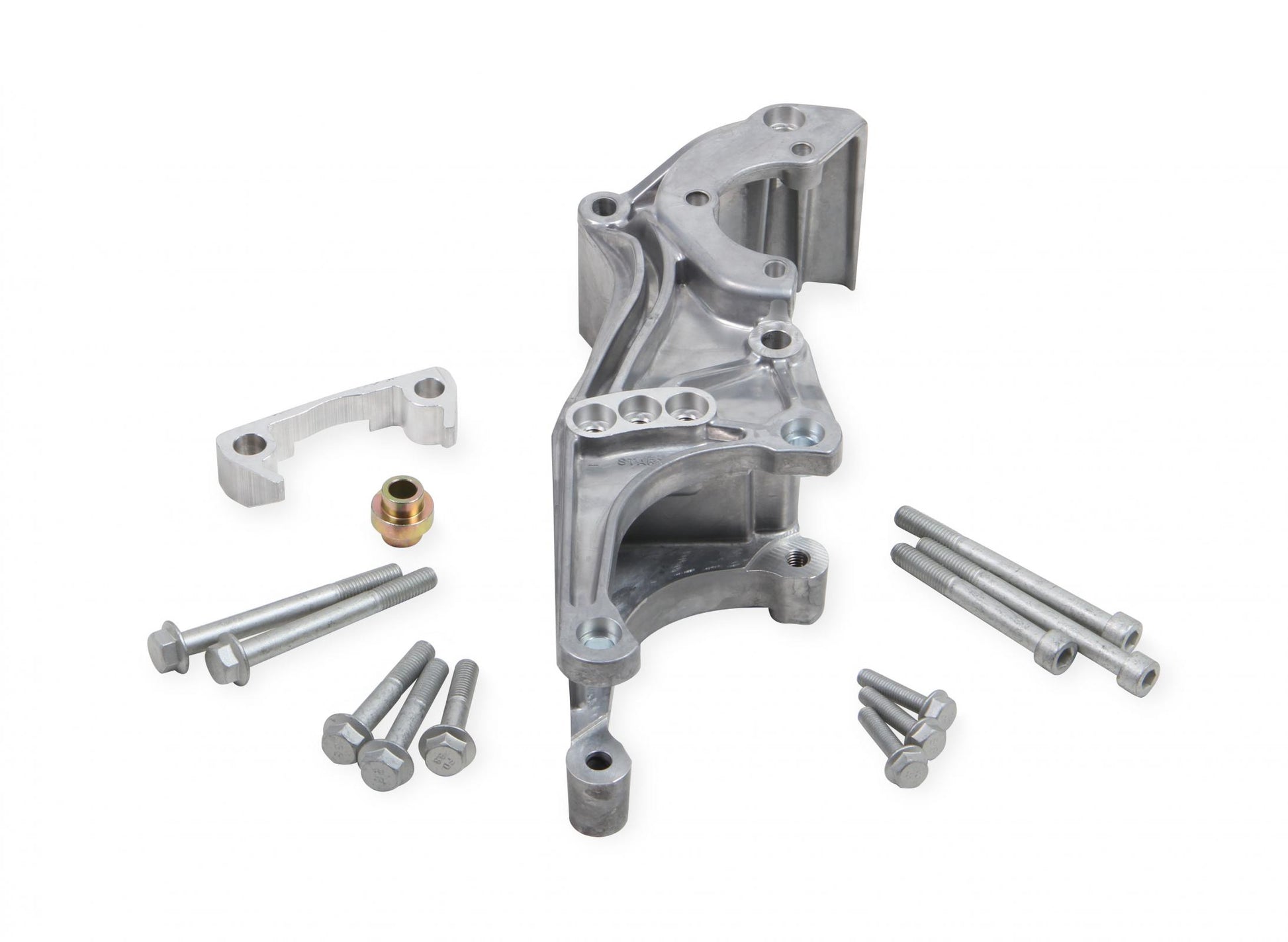 Low-Mount LS Accessory Drive Bracket Driver's Side P/S & Alt Bracket for Applications Without A/C or Using Factory A/C Bracket Holley-15