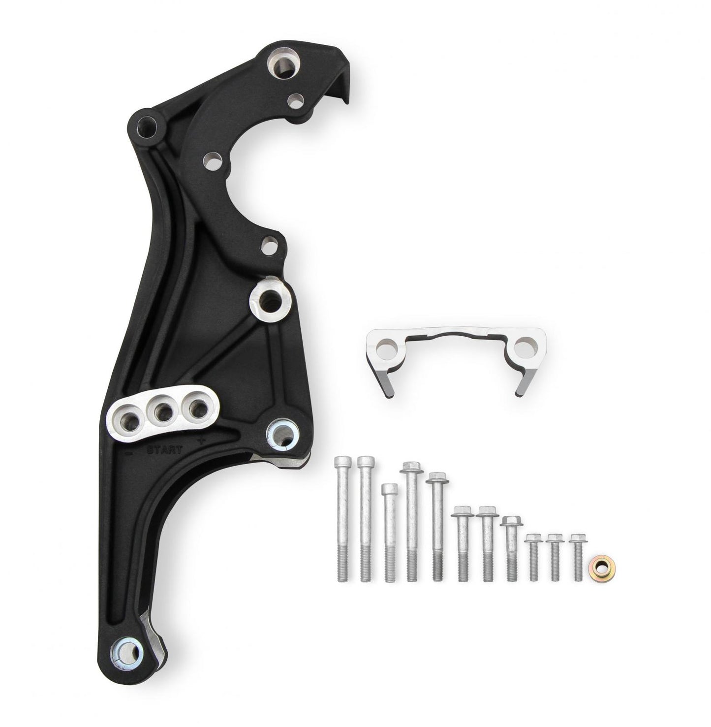 Low-Mount LS Accessory Drive Bracket Driver's Side P/S & Alt Bracket for Applications Without A/C or Using Factory A/C Bracket Holley-8