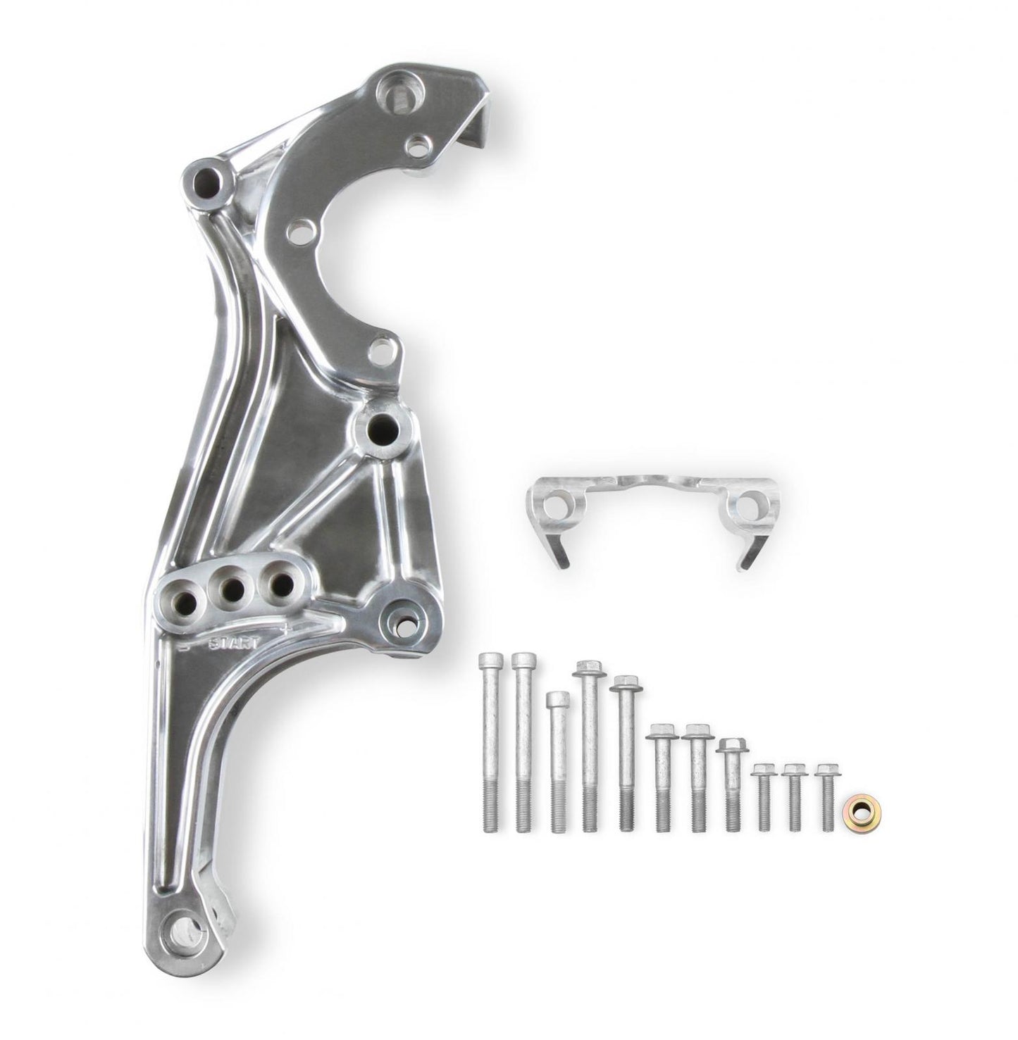 Low-Mount LS Accessory Drive Bracket Driver's Side P/S & Alt Bracket for Applications Without A/C or Using Factory A/C Bracket Holley
