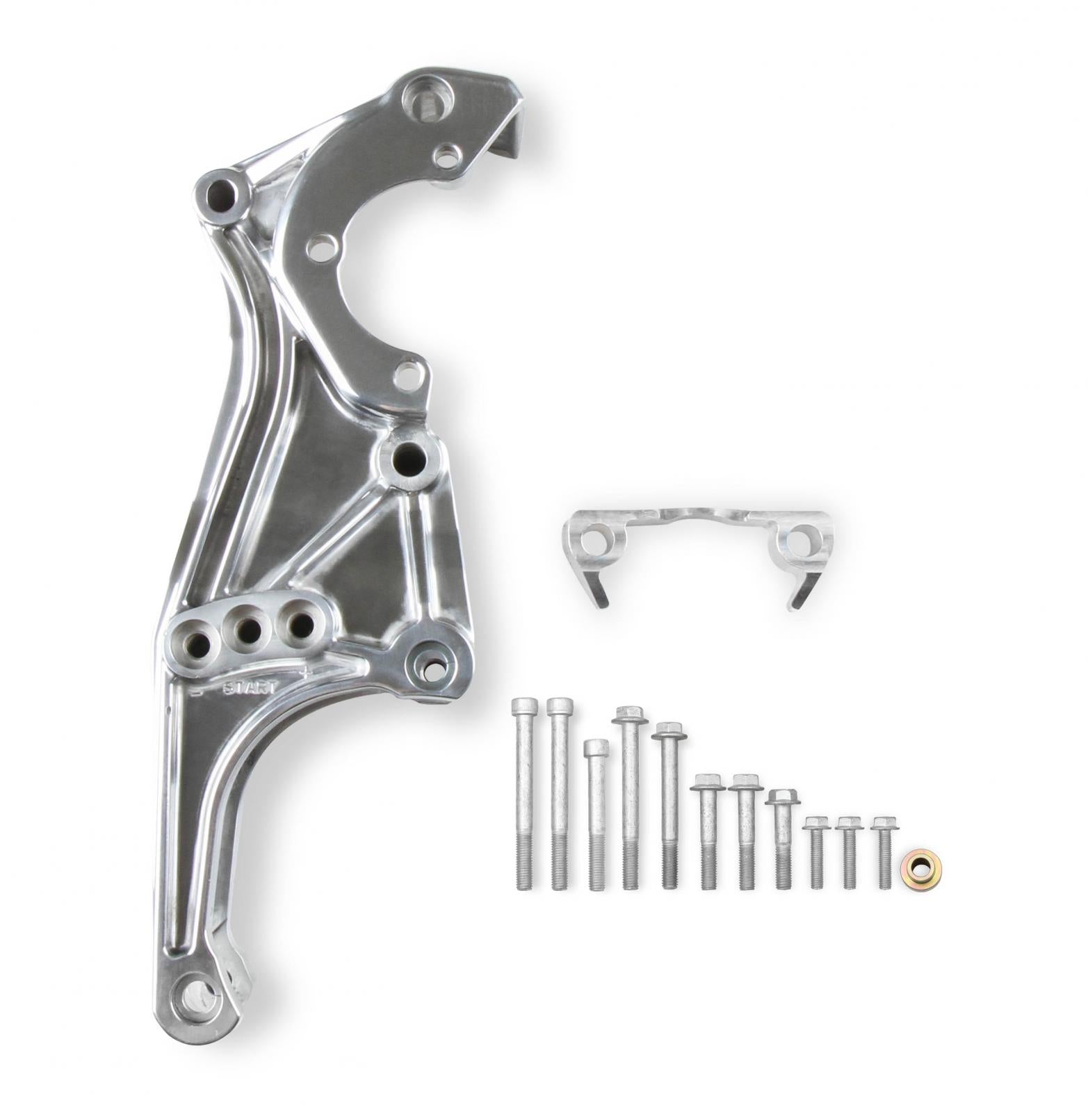 Low-Mount LS Accessory Drive Bracket Driver's Side P/S & Alt Bracket for Applications Without A/C or Using Factory A/C Bracket Holley