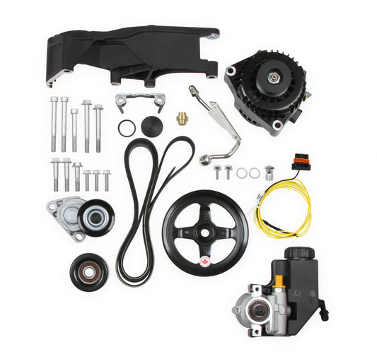 Low-Mount LS Drive System (alt, P/S W/o A/C) Driver's Side- Black Finish Low-Mount LS Drive System (alt, P/S W/o A/C) Driver's Side Holley-1