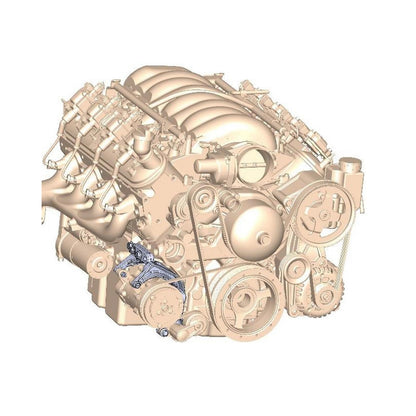 Low-Mount LS Drive System (A/C) W/ Sanden SD7 Compressor Passenger's Side- Black Finish Low-Mount LS Drive System (A/C) W/ Sanden SD7 Compressor Passenger's Side Holley