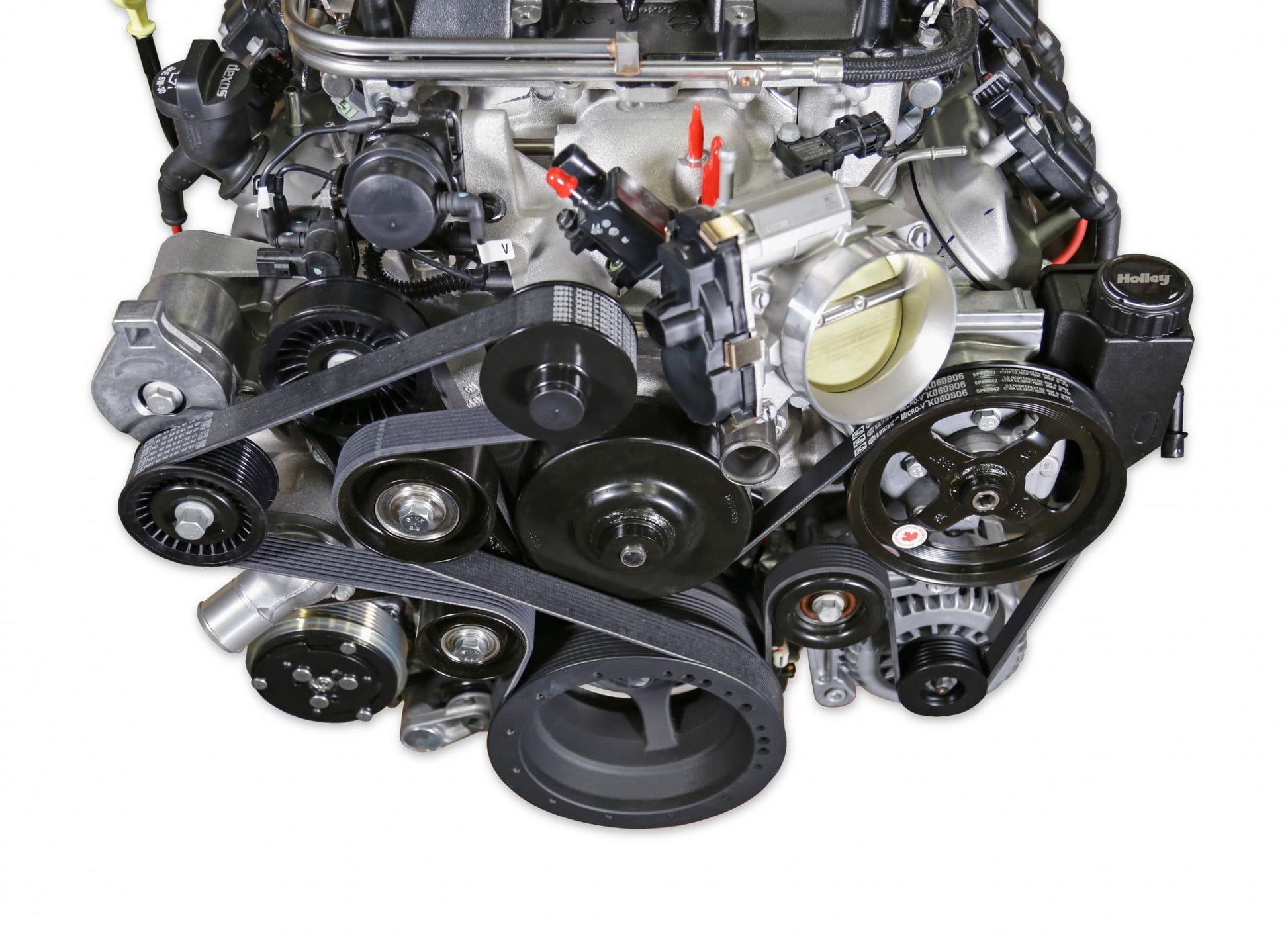 Low Mount LSA Accessory Drive Bracket Kit Complete Black Small Block Chevrolet Gen III/iv LSA Holley-6