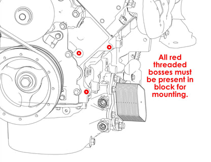 Mid LSA Accessory Drive Bracket Kit Alternator Small Block Chevrolet Gen III/iv LSA Holley-21