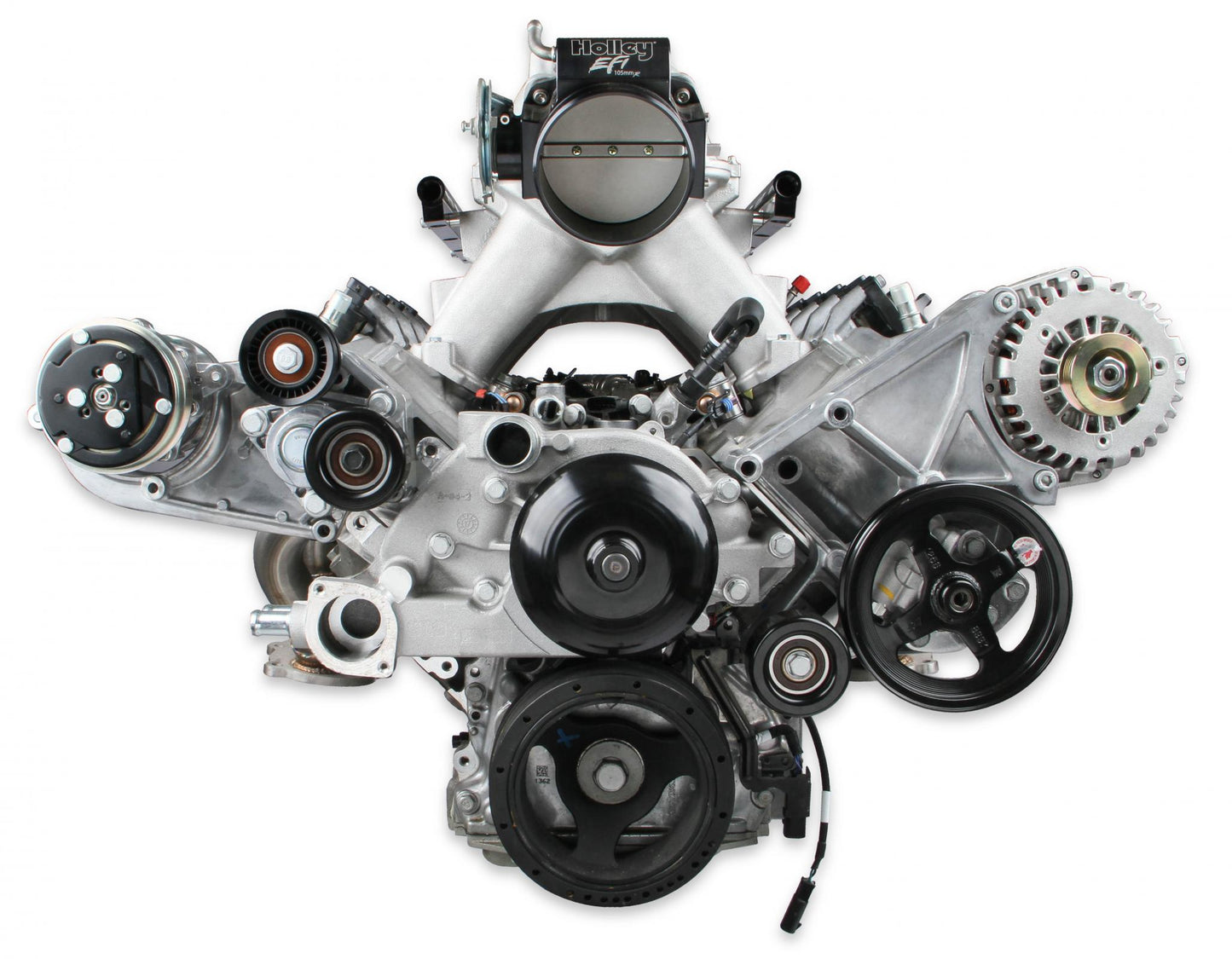 Complete GM Gen V LT, L83, L84, L86, and L87 Accessory Drive System W/ Alt, P/S, A/C, Water Pump, Belts, and Spacers Complete GM Gen V LT Accessory Drive System W/ Alt, P/S, A/C, Water Pump, Belts, and Spacers Holley-1