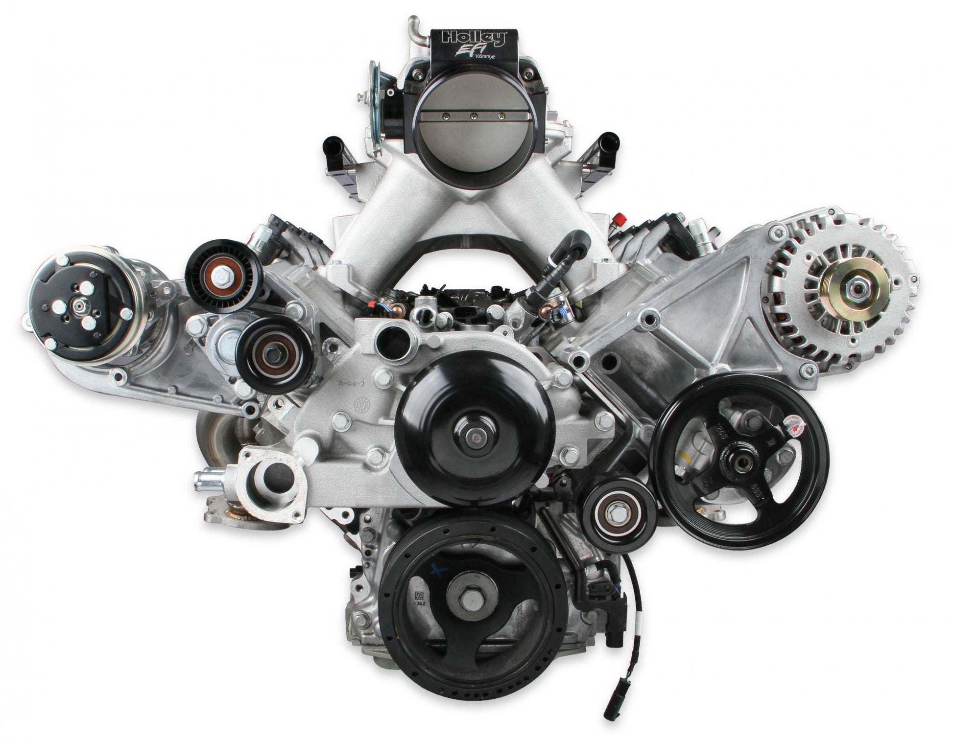 Complete GM Gen V LT, L83, L84, L86, and L87 Accessory Drive System W/ Alt, P/S, A/C, Water Pump, Belts, and Spacers Complete GM Gen V LT Accessory Drive System W/ Alt, P/S, A/C, Water Pump, Belts, and Spacers Holley-1