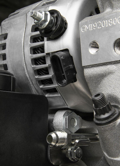 Premium Mid-Mount Complete Accessory System LS Engine Drive Includes SD7 A/C Compressor, Alternator, P/S Pump, Tensioner, SFI Certified Damper W/hard Anodized Billet Crank Pulley, Belt, & Pulleys Holley-3