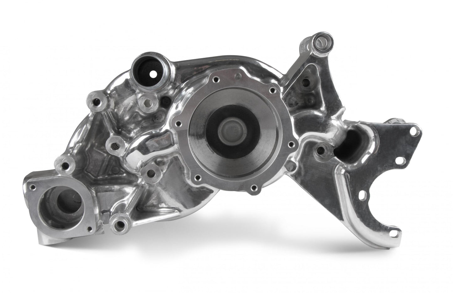 Mid-Mount Race Accessory System- Polished Finish LS Engine Drive Includes Alternator, P/S Pump, Tensioner, Crank Damper, Belt, & Pulleys Holley-1