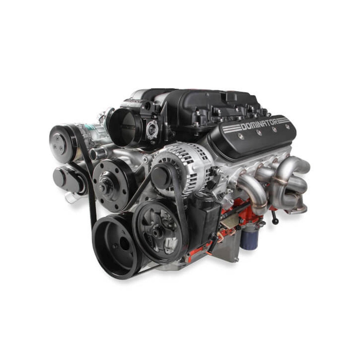 Premium Mid-Mount LS7 Complete Accessory System Dry Sump LS7 Engine Drive Includes SD7 A/C Compressor, Alternator, P/S Pump, Tensioner, SFI Certified Damper W/hard Anodized Billet Crank Pulley, Belt, & Pulleys Fits Dry Sump Engines Holley-6