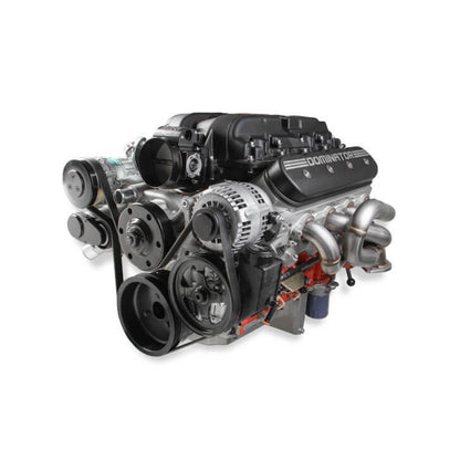 Premium Mid-Mount LS7 Complete Accessory System Dry Sump LS7 Engine Drive Includes SD7 A/C Compressor, Alternator, P/S Pump, Tensioner, SFI Certified Damper W/hard Anodized Billet Crank Pulley, Belt, & Pulleys Fits Dry Sump Engines Holley-6