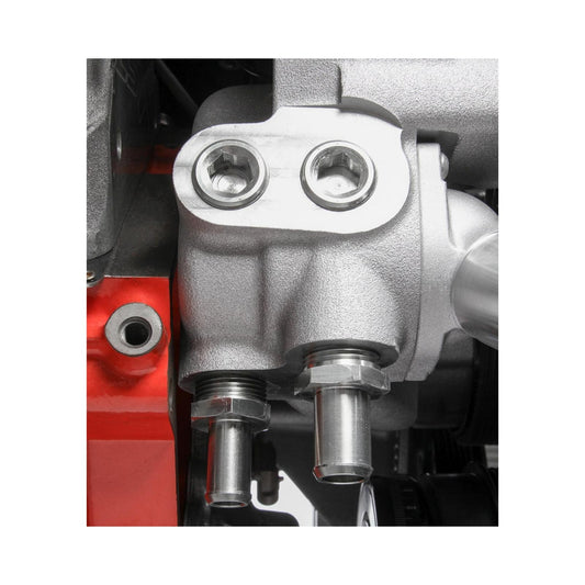 Premium Mid-Mount Complete Accessory System Gen V LT Engines SFI Certified Damper Natural Complete GM Gen V LT Accessory Drive System W/ Alt, P/S, A/C, Water Pump W/hard Anodized Billet Crank Pulley, Belts, and Crankshaft Damper Holley