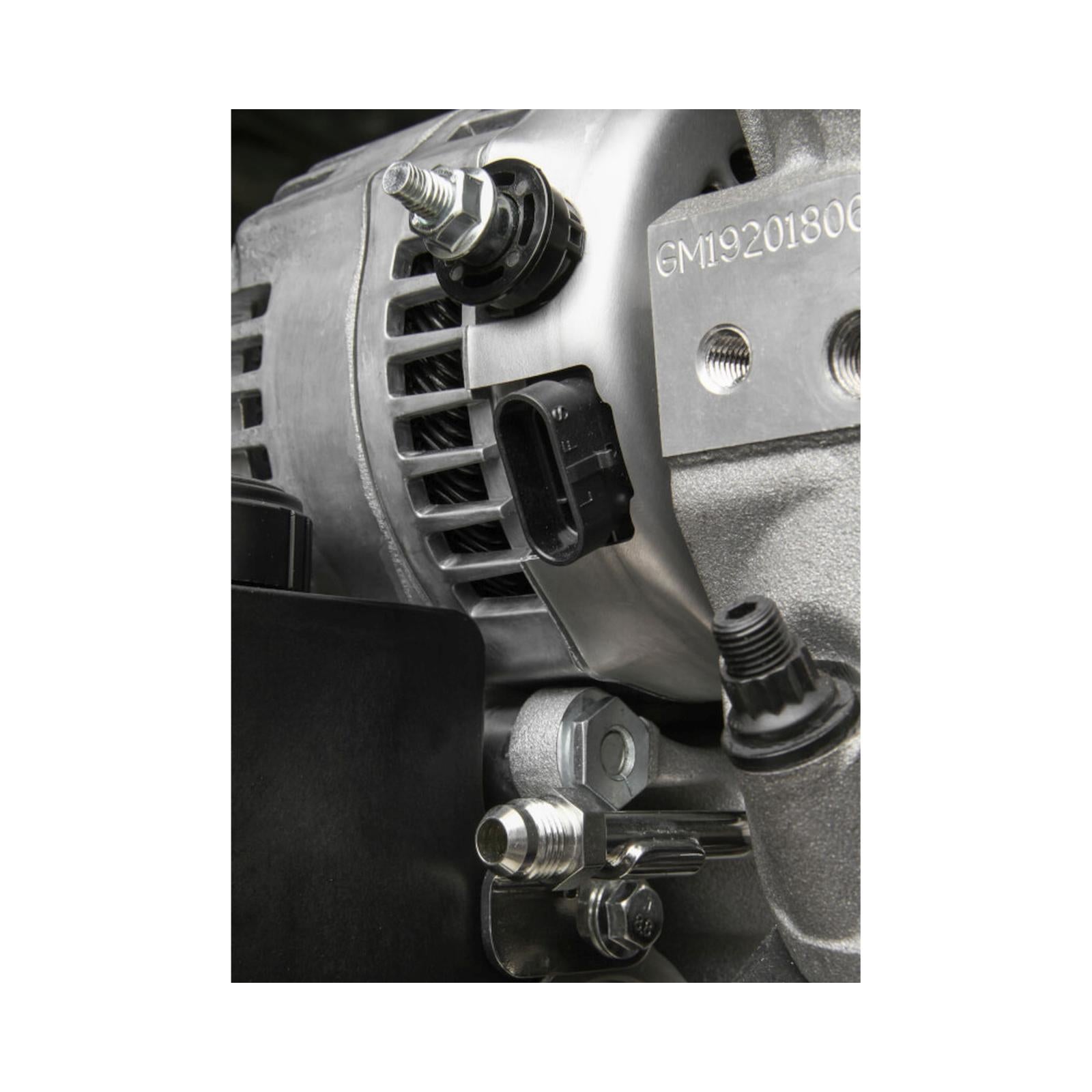 Premium Mid-Mount Complete Accessory System Gen V LT Engines SFI Certified Damper Natural Complete GM Gen V LT Accessory Drive System W/ Alt, P/S, A/C, Water Pump W/hard Anodized Billet Crank Pulley, Belts, and Crankshaft Damper Holley-1