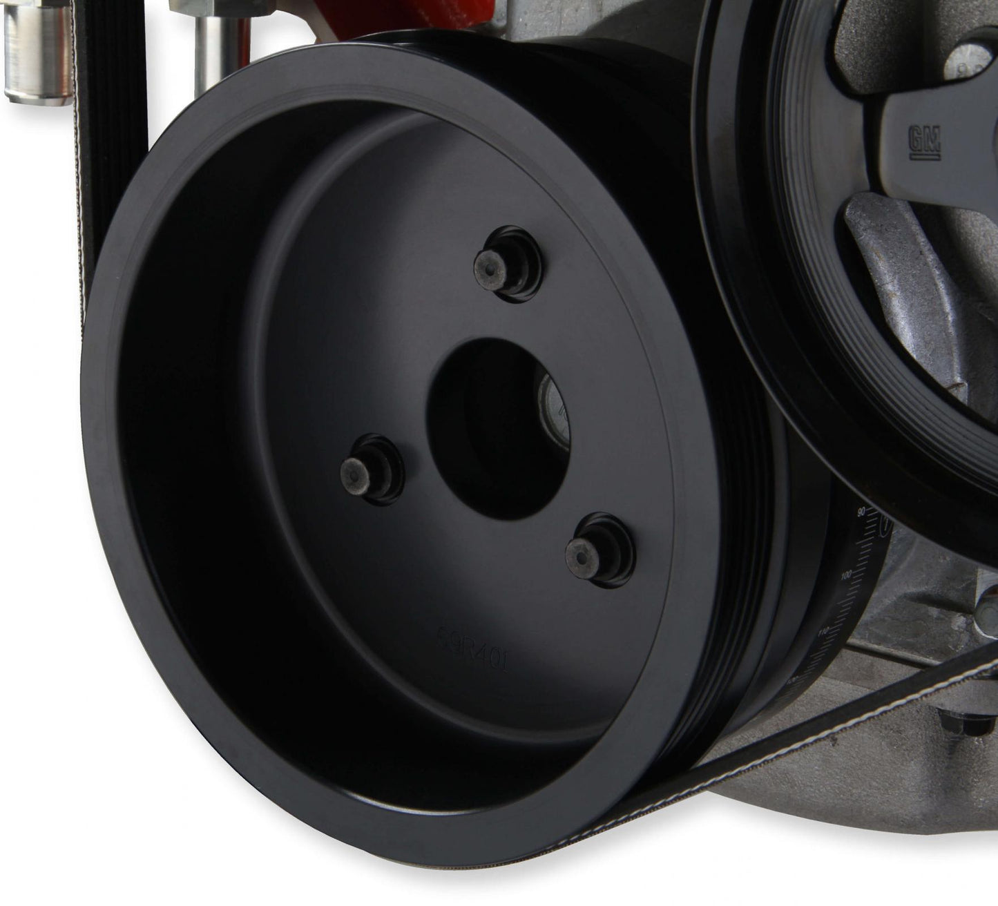 Premium Mid-Mount Race Accessory System Black Finish Fits Gen V LT Engine Includes Alternator, P/S Pump, Tensioner, SFI Certified Damper W/hard Anodized Billet Crank Pulley, Belt, & Pulleys Holley-2