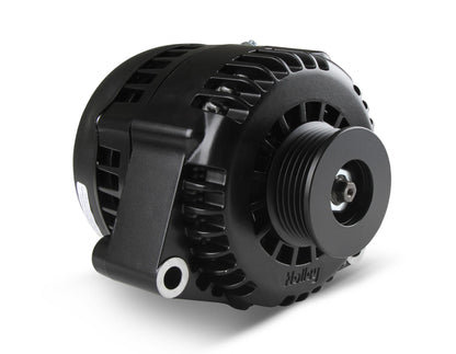 Premium Mid-Mount Race Accessory System Black Finish Fits Gen V LT Engine Includes Alternator, P/S Pump, Tensioner, SFI Certified Damper W/hard Anodized Billet Crank Pulley, Belt, & Pulleys Holley-9