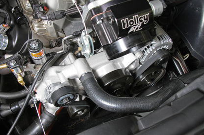 Premium Mid-Mount Race Accessory System Natural Fits Gen V LT Engine Includes Alternator, P/S Pump, Tensioner, SFI Certified Damper W/hard Anodized Billet Crank Pulley, Belt, & Pulleys Holley-6