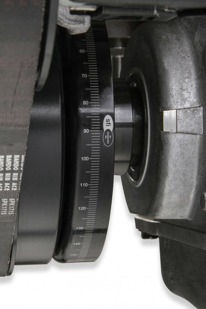 Premium Mid-Mount Race Accessory System Polished Finish Fits Gen V LT Engine Includes Alternator, P/S Pump, Tensioner, SFI Certified Damper W/hard Anodized Billet Crank Pulley, Belt, & Pulleys Holley