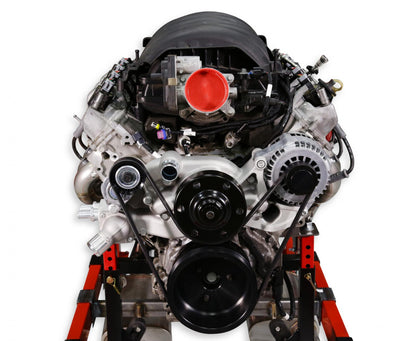 Premium Mid-Mount Race Accessory System Polished Finish Fits Gen V LT Engine Includes Alternator, P/S Pump, Tensioner, SFI Certified Damper W/hard Anodized Billet Crank Pulley, Belt, & Pulleys Holley-11