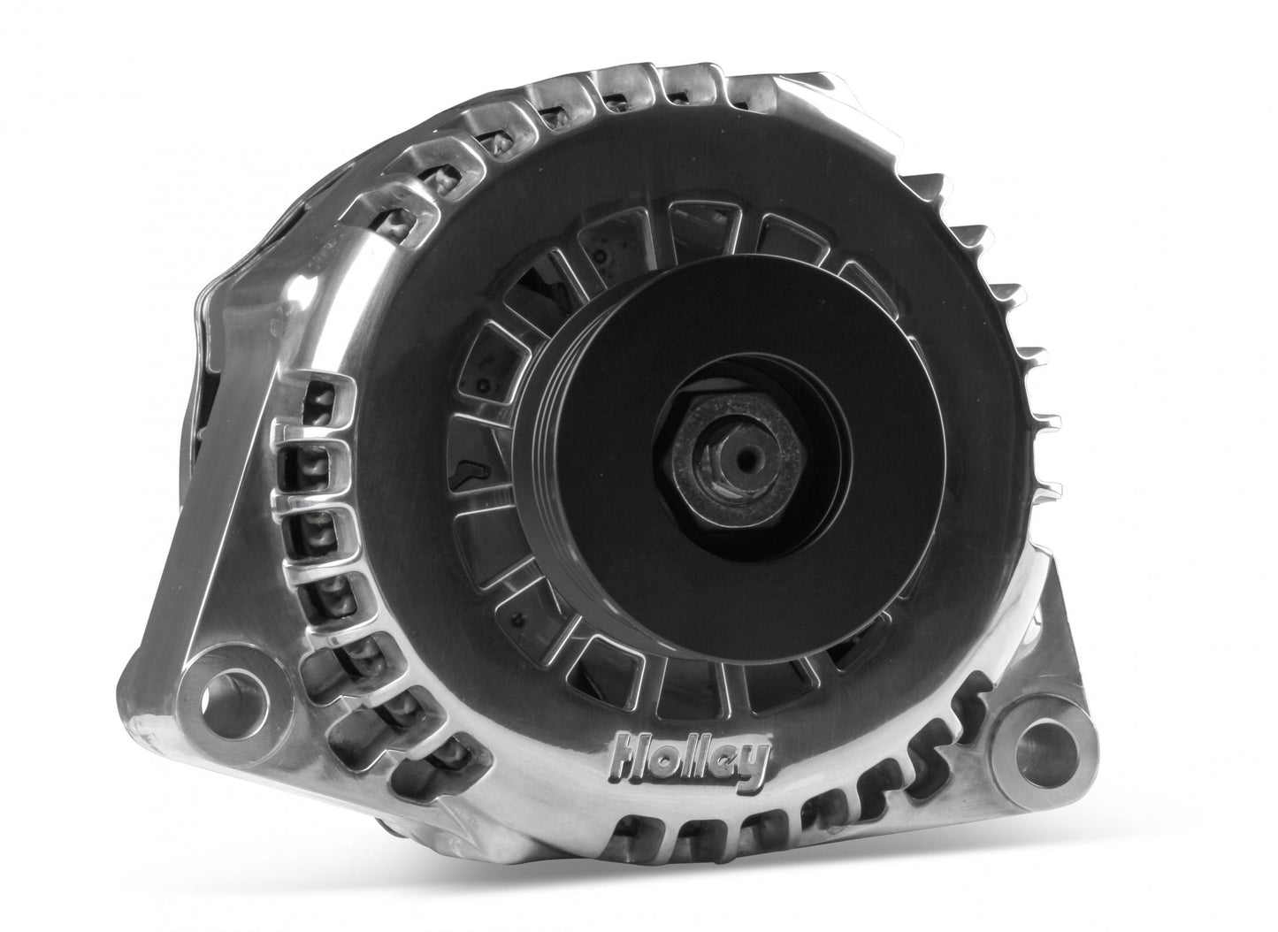 Premium Mid-Mount Race Accessory System Polished Finish Fits Gen V LT Engine Includes Alternator, P/S Pump, Tensioner, SFI Certified Damper W/hard Anodized Billet Crank Pulley, Belt, & Pulleys Holley-8