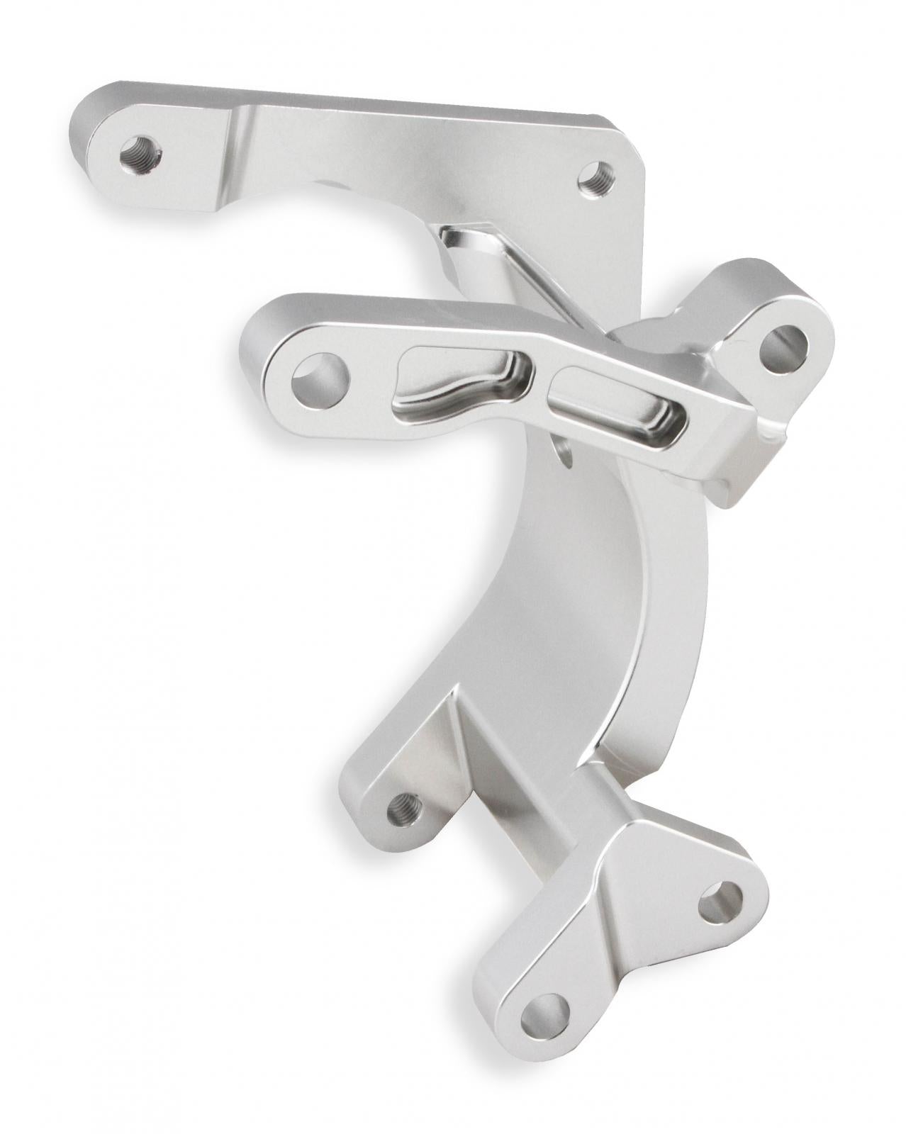 Low Mount A/C Brackets for the Gen 5 LT4/LT1 Dry Sump Engines Clear Aluminum Finish Holley-1