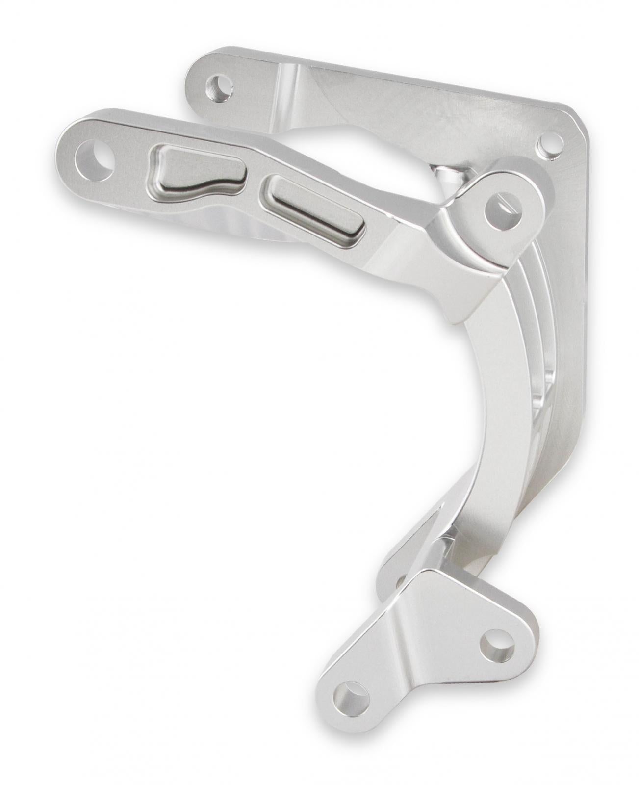 Low Mount A/C Brackets for the Gen 5 LT4/LT1 Dry Sump Engines Clear Aluminum Finish Holley-3