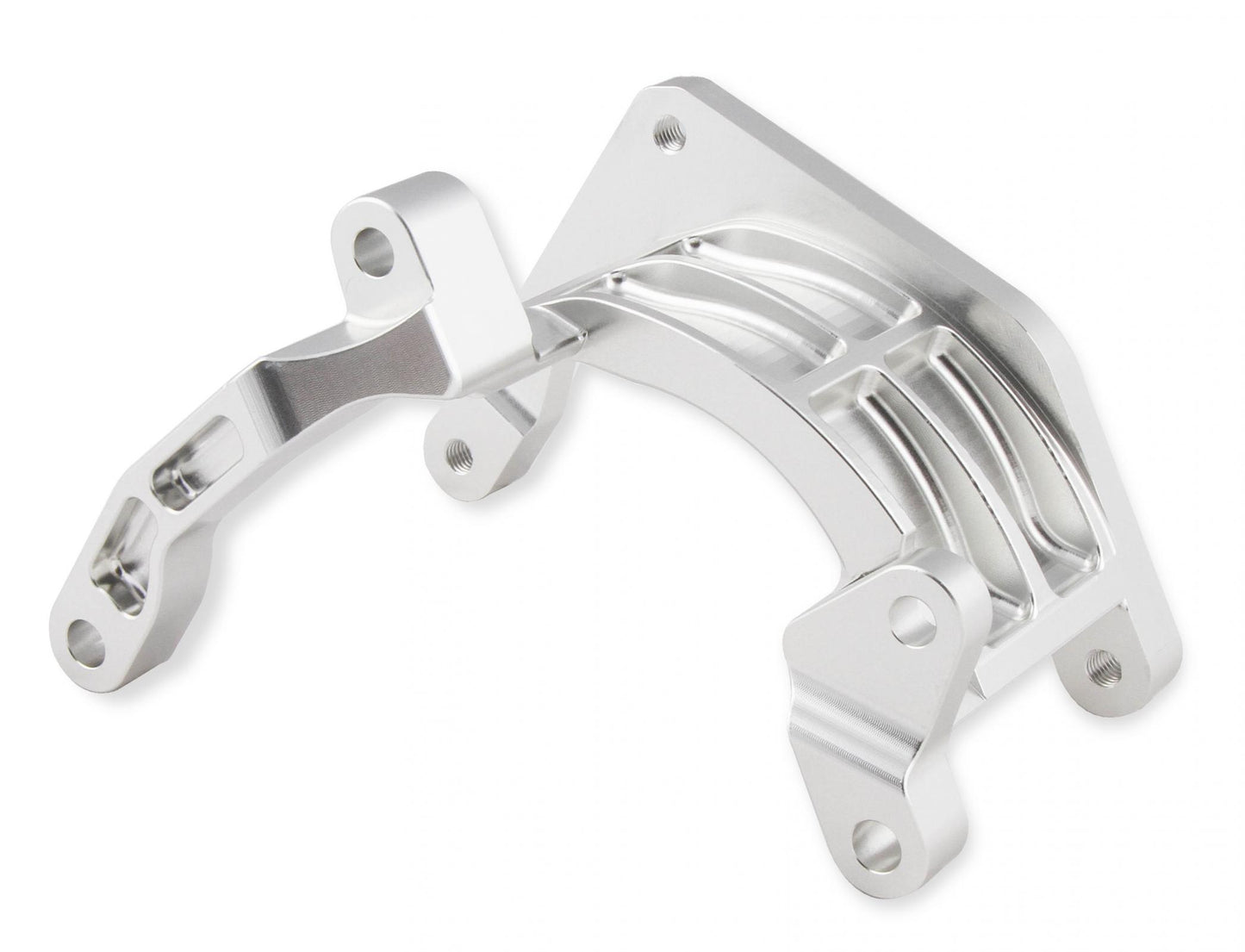 Low Mount A/C Brackets for the Gen 5 LT4/LT1 Dry Sump Engines Clear Aluminum Finish Holley-4