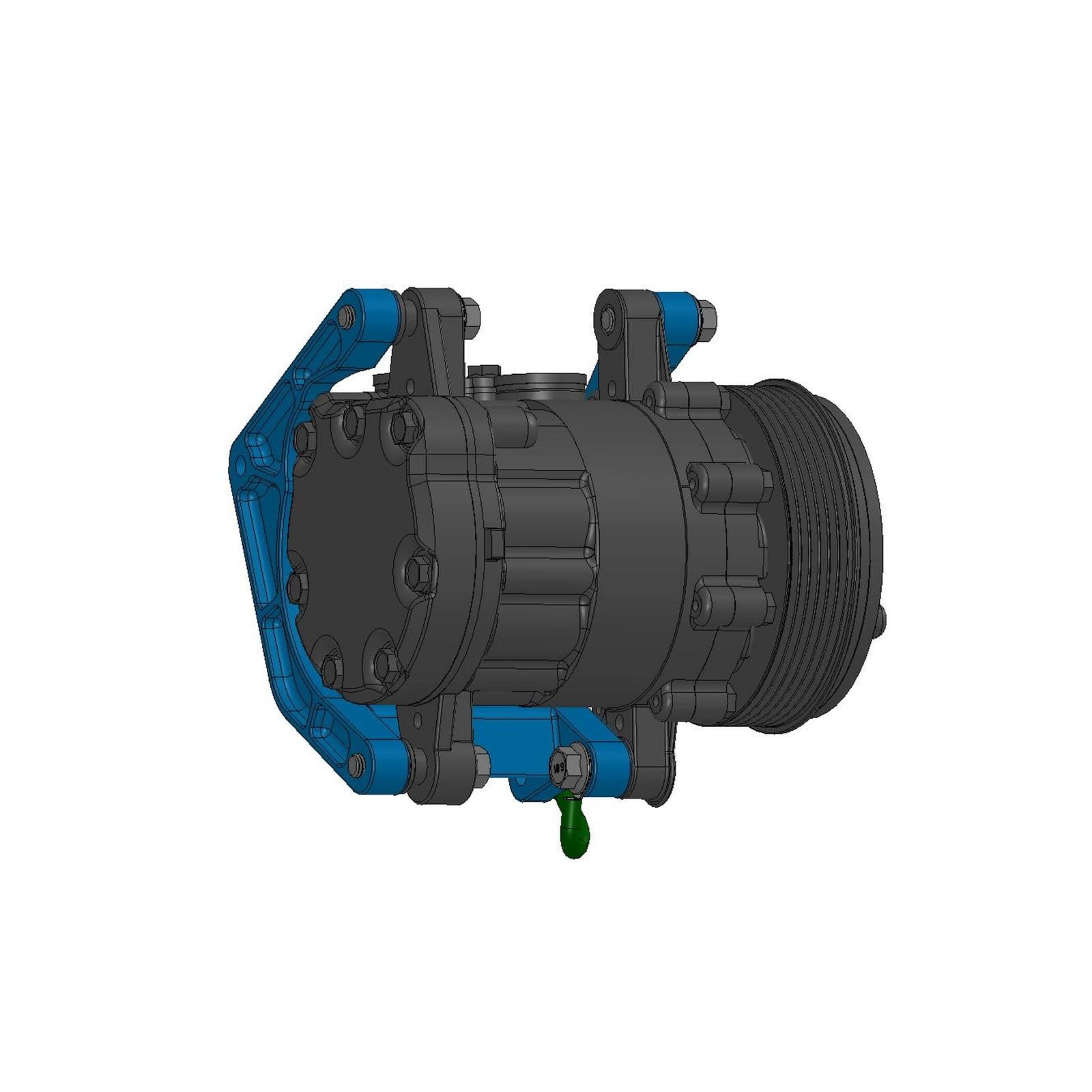 Low Mount A/C Brackets for the Gen 5 LT4/LT1 Dry Sump Engines Clear Aluminum Finish Holley-6