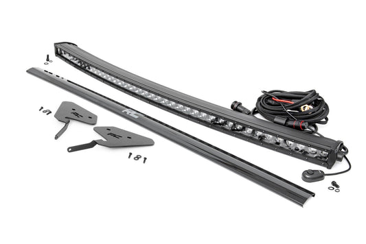 LED Light Kit | 30 Inch Curved | Front Bracket | Black Series | Polaris RZR Turbo S4  Rough Country