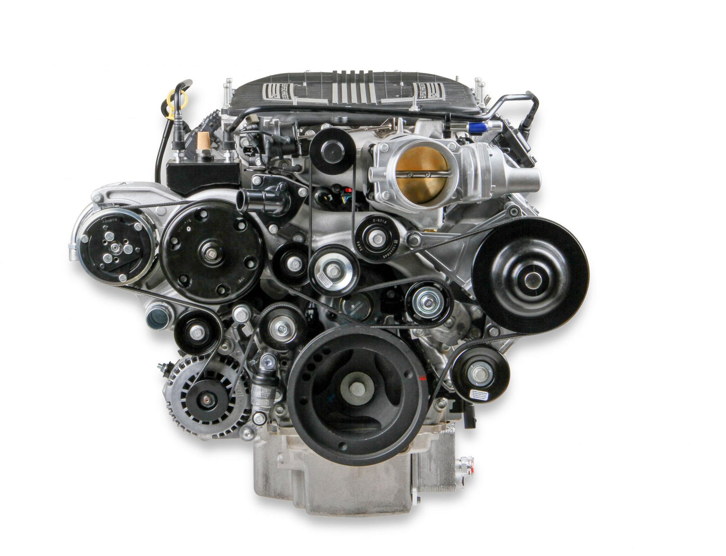 Premium Mid-Mount Complete Accessory System GM Gen V LT4 Wet Sump Engines Complete GM Gen V LT4 Accessory Drive System W/ Alt, P/S, A/C, Water Pump, Belts, and Hardware Holley-5