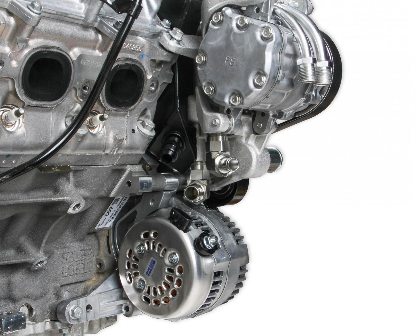 Premium Mid-Mount Complete Accessory System GM Gen V LT4 Wet Sump Engines Complete GM Gen V LT4 Accessory Drive System W/ Alt, P/S, A/C, Water Pump, Belts, and Hardware Holley-27