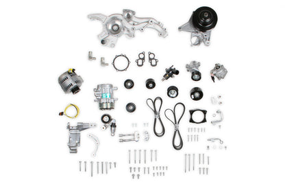 Premium Mid-Mount Complete Accessory System GM Gen V LT4 Wet Sump Engines Complete GM Gen V LT4 Accessory Drive System W/ Alt, P/S, A/C, Water Pump, Belts, and Hardware Holley-21