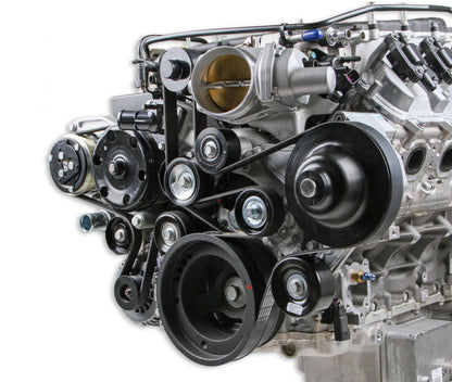 Premium Mid-Mount Complete Accessory System GM Gen V LT4 Wet Sump Engines Complete GM Gen V LT4 Accessory Drive System W/ Alt, P/S, A/C, Water Pump, Belts, and Hardware Holley-23