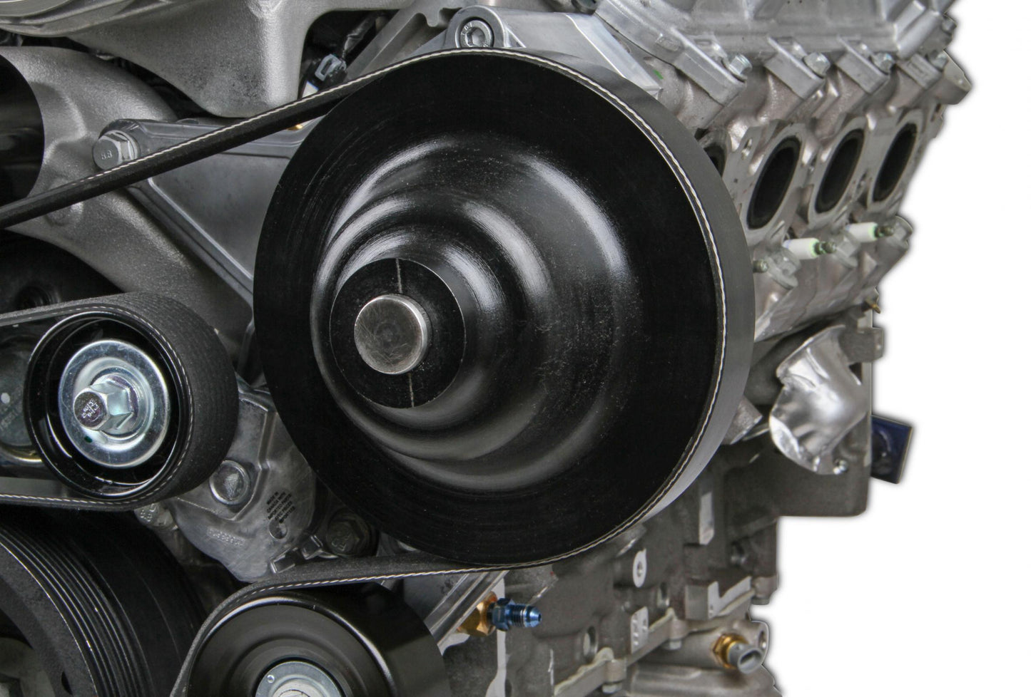 Premium Mid-Mount Complete Accessory System GM Gen V LT4 Wet Sump Engines Complete GM Gen V LT4 Accessory Drive System W/ Alt, P/S, A/C, Water Pump, Belts, and Hardware Holley-24