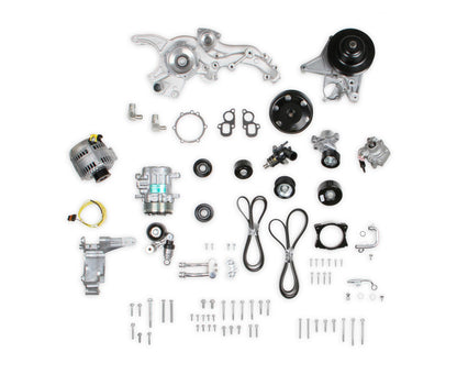 Premium Mid-Mount Complete Accessory System -GM Gen V LT4 Dry Sump Engines Complete GM Gen V LT4 Accessory Drive System W/ Alt, P/S, A/C, Water Pump, Belts, and Hardware Holley-21