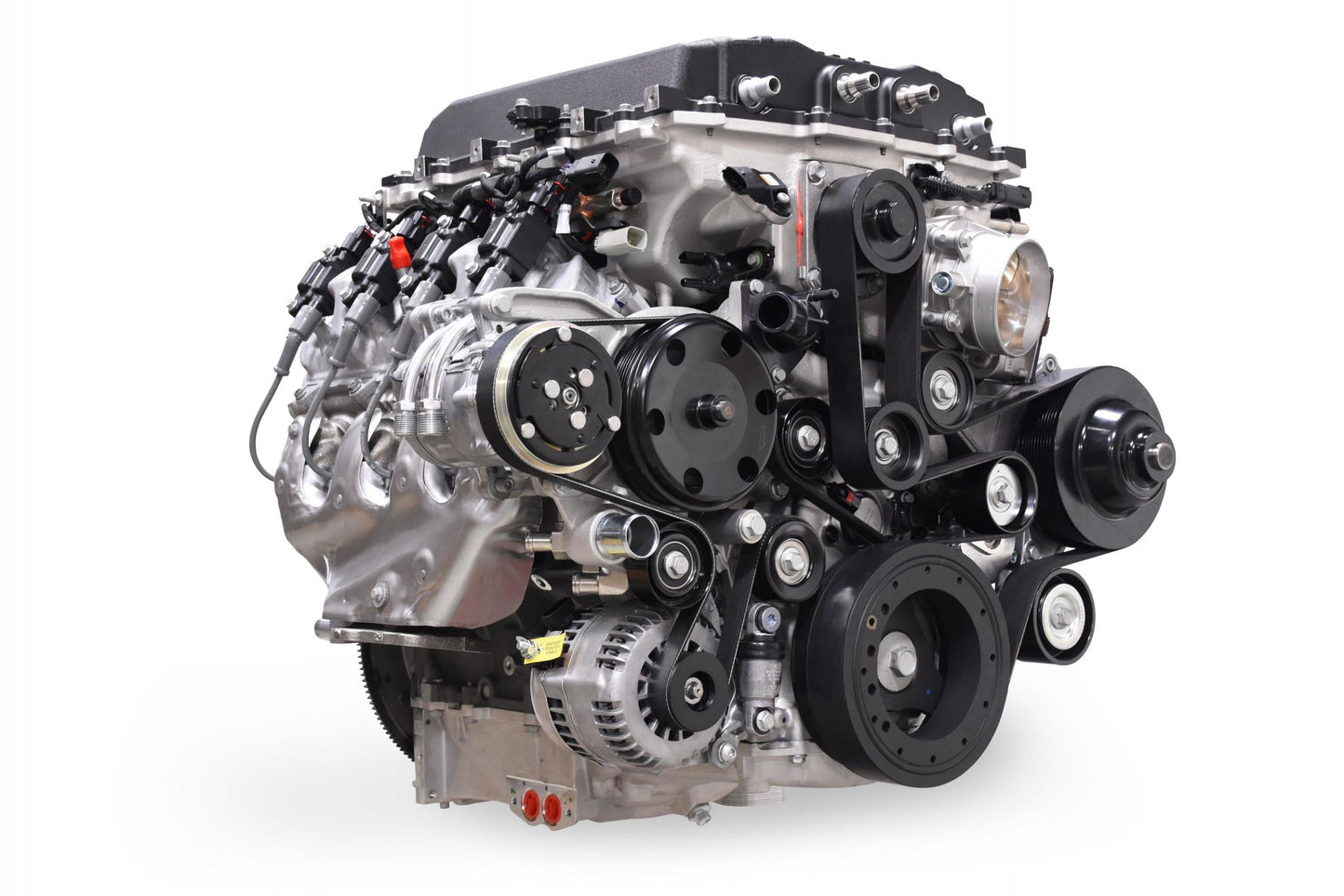 Premium Mid-Mount Complete Accessory System GM Gen V LT5 Dry Sump Engines Black Finish Complete GM Gen V LT5 Accessory Drive System W/ Alt, P/S, A/C, Water Pump, Belts, and Hardware Holley-12