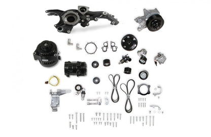 Premium Mid-Mount Complete Accessory System GM Gen V LT5 Dry Sump Engines Black Finish Complete GM Gen V LT5 Accessory Drive System W/ Alt, P/S, A/C, Water Pump, Belts, and Hardware Holley-4