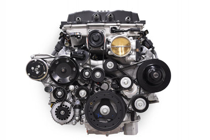Premium Mid-Mount Complete Accessory System GM Gen V LT5 Dry Sump Engines Black Finish Complete GM Gen V LT5 Accessory Drive System W/ Alt, P/S, A/C, Water Pump, Belts, and Hardware Holley-10