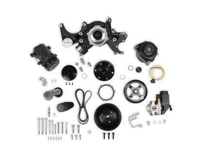 Big Block Chevy Mid-Mount Complete Accessory System Big Block Chevy Mid-Mount Complete Accessory System- Black Finish Holley