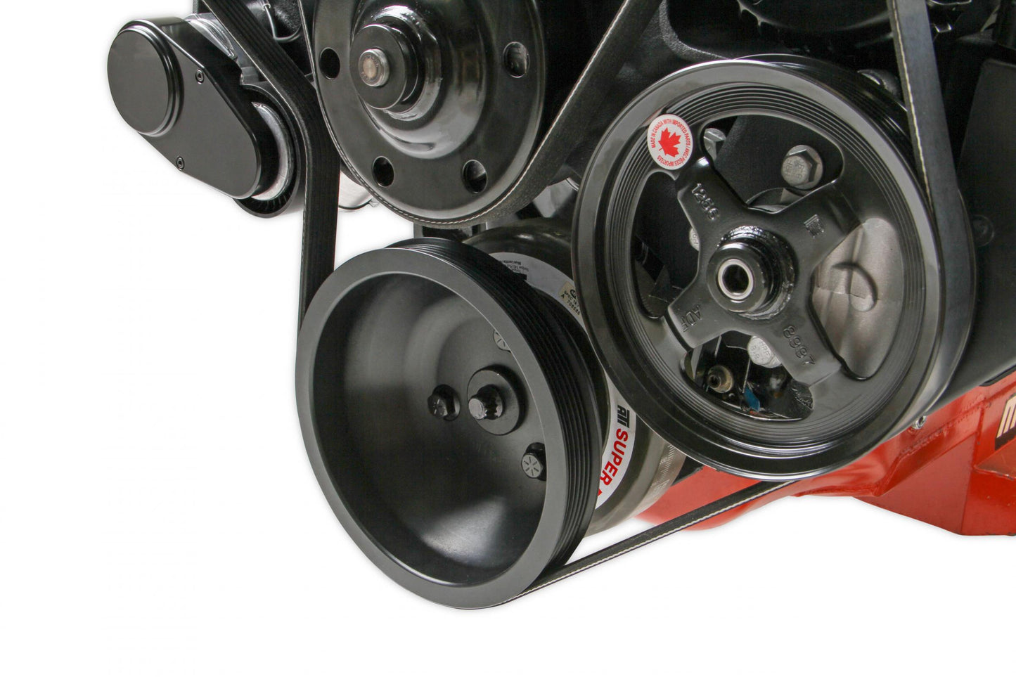 Big Block Chevy Mid-Mount Complete Accessory System Big Block Chevy Mid-Mount Complete Accessory System- Black Finish Holley-4