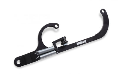 Billet Aluminum Throttle Return Spring Bracket Billet Aluminum Throttle Return with No Throttle Cable or Kick Down Mounts Black Holley-3